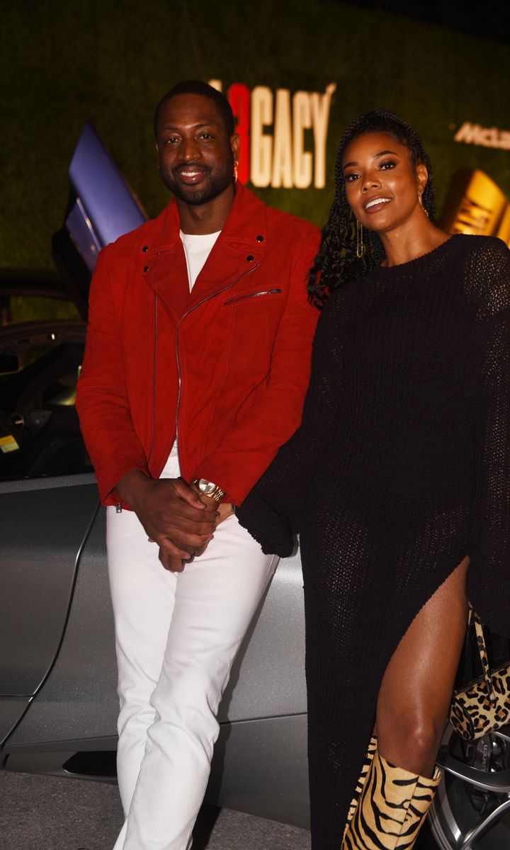 Dwyane Wade and Gabrielle Union attend his jersey retirement party