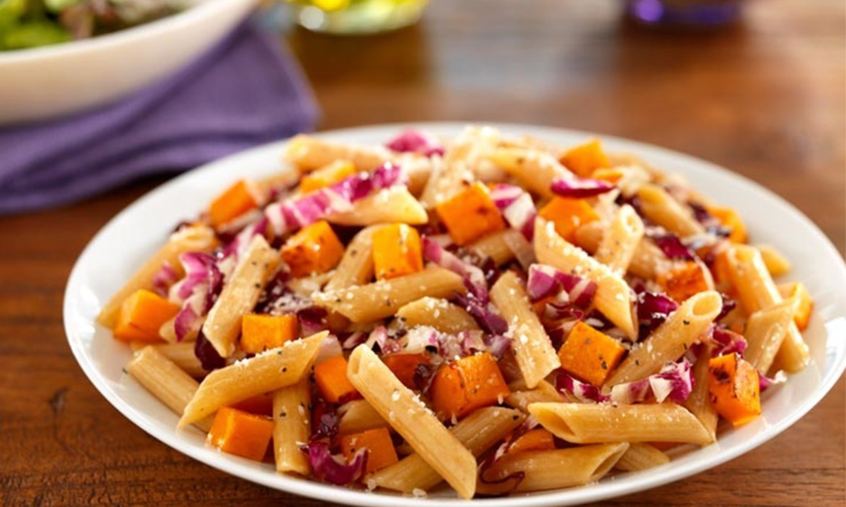 Barilla Whole Grain Penne with Radicchio, Butternut Squash & Parmigiano Reggiano Cheese