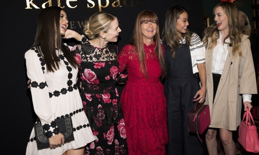 Victoria Justice, Jennifer Morrison, Deborah Lloyd (Kate Spade's chief creative officer), Jamie Chung and Leighton Meester were stylish and playful as they posed together at the Kate Spade show.
Photo: Jenny Anderson/WireImage/Getty Images