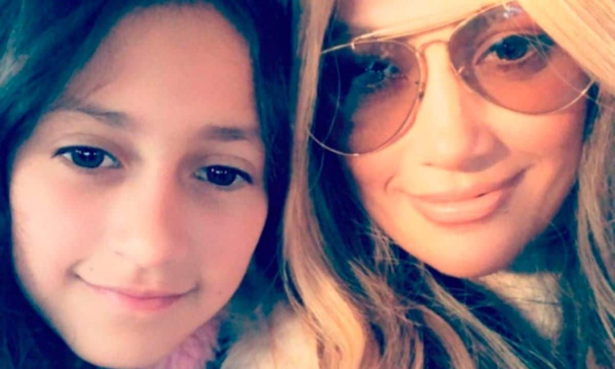 J. Lo and her daughter Emme posing together on social media