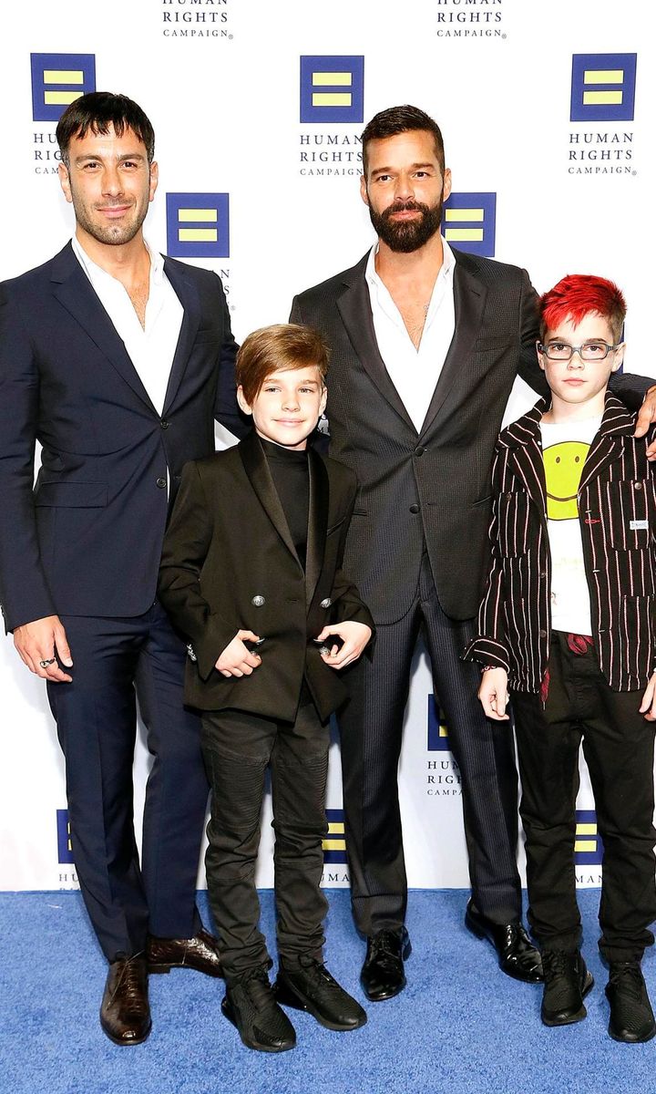 Ricky Martin, Jwan Yosef, sons Valentino and Matteo