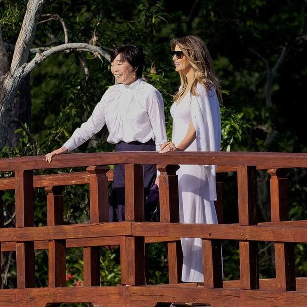 Melania carried her first solo engagement as FLOTUS on February 11.
Photo: GASTON DE CARDENAS/AFP/Getty Images