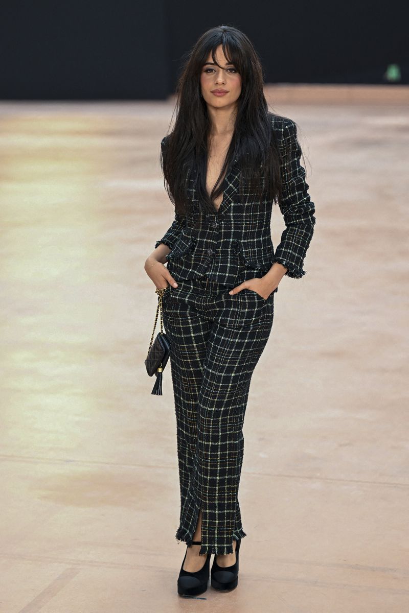 Camila Cabello stuns in plaid suit and velvet heels: Her romantic ...