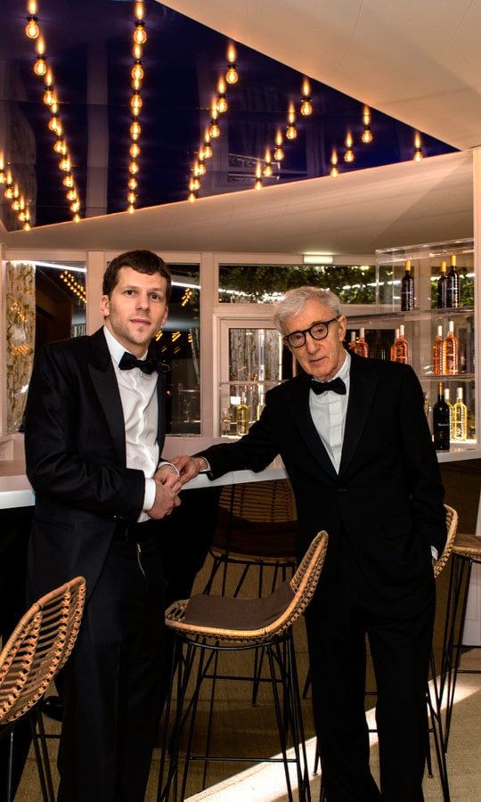 Woody Allen and Jesse Eisenberg attended the Mouton Cadet Wine Bar at the 2016 Cannes Film Festival.
<br>
Photo: Courtesy Mouton Cadet