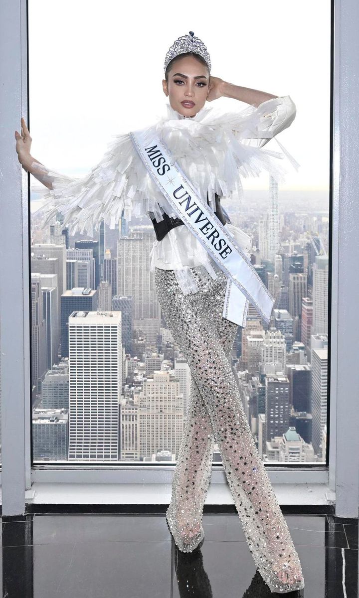 Winner of Miss Universe 2022 R’Bonney Gabriel Visits the Empire State Building