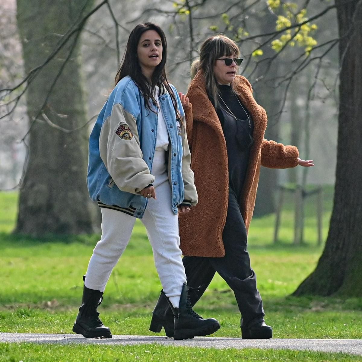 Camila Cabello and her mom in London