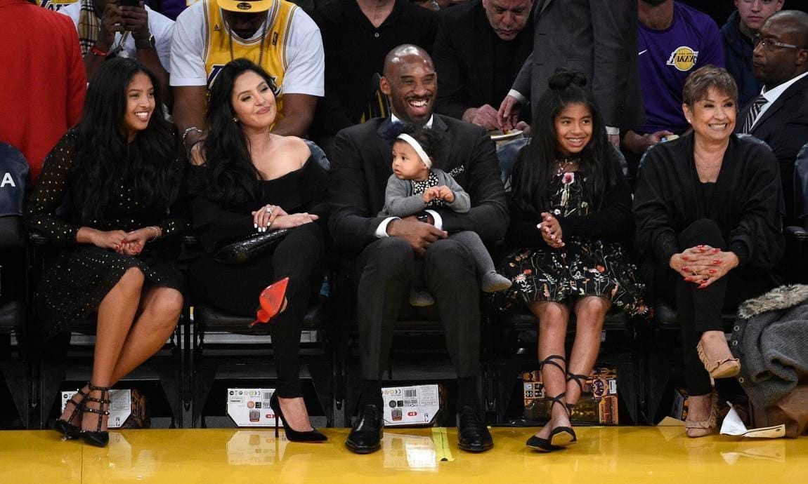 Kobe Bryant and his family