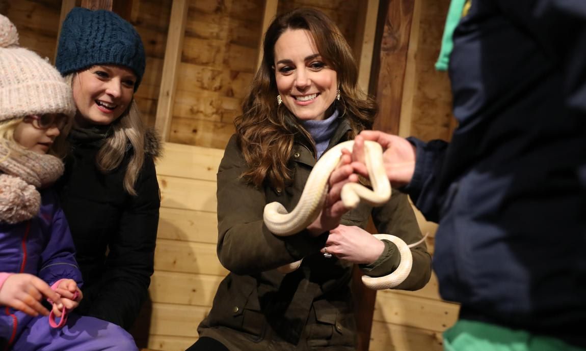 The brave Duchess held a snake during her visit to the Ark Open Farm in Northern Ireland