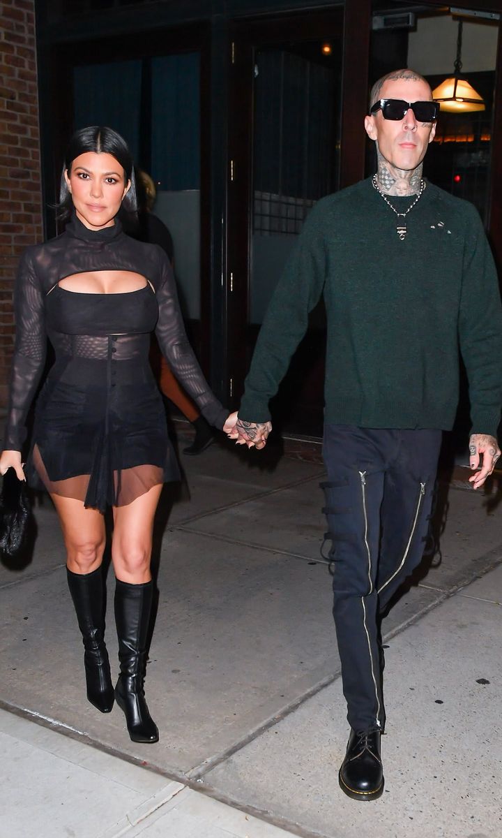 Kourtney Kardashian and Travis Barker style