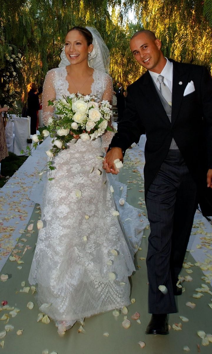 From movies to real life: the wedding dresses Jennifer Lopez has worn to the altar