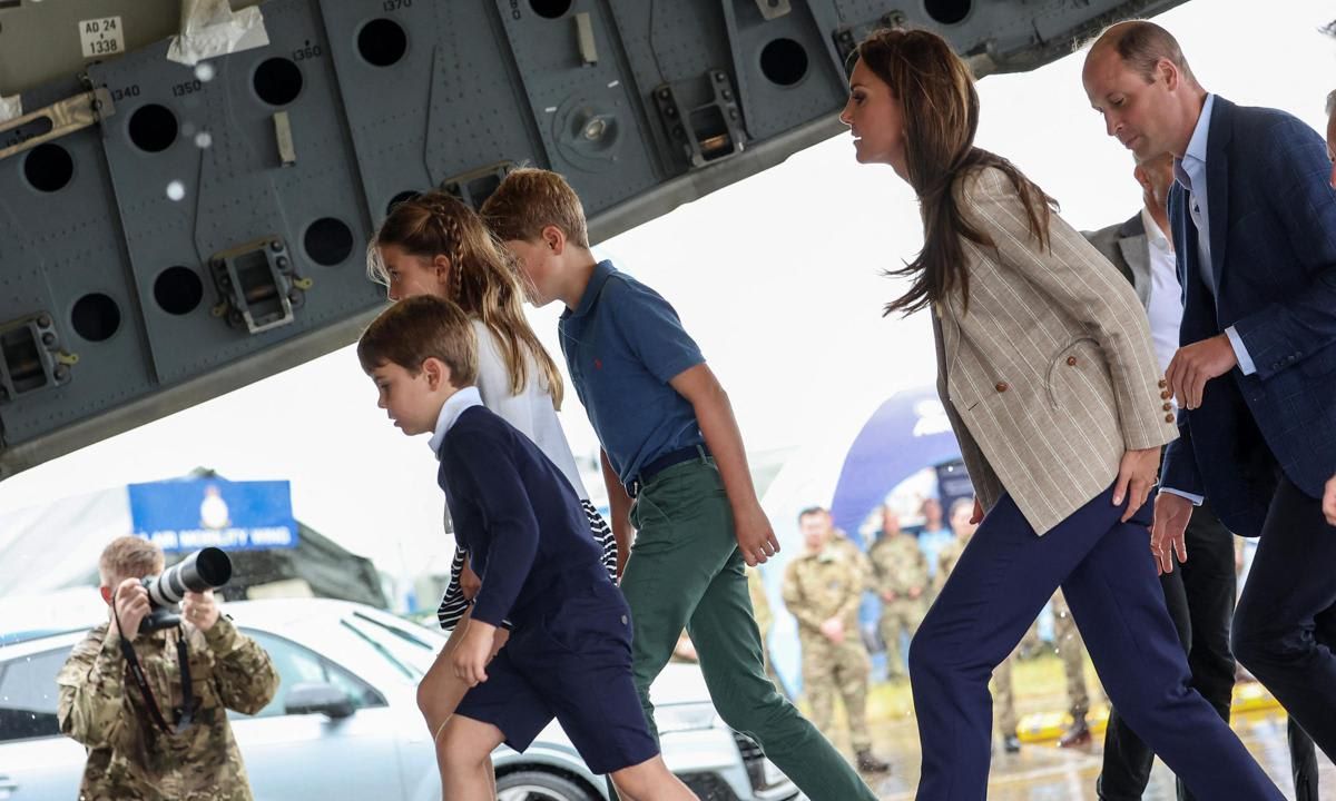 The Wales family visited the Royal International Air Tattoo on July 14.