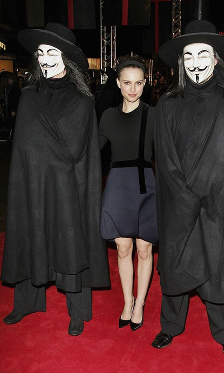 Natalie Portman alfombra roja estreno V for Vendetta