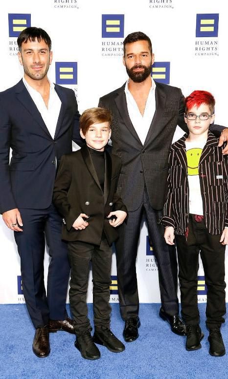 Ricky Martin twins sons Valentino and Matteo