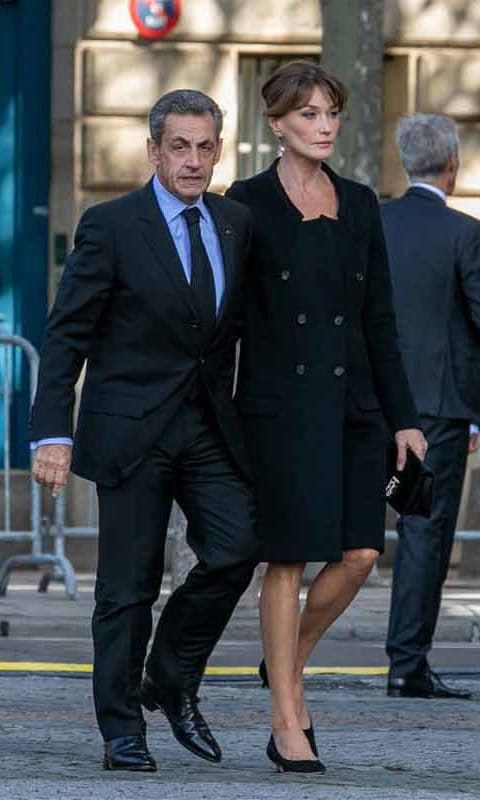 Sarkozy and Carla Bruni attend Chirac's funeral