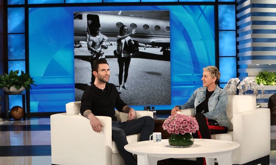 Adam Levine stopped by <i>The Ellen DeGeneres Show</i> with Maroon 5. During the appearance, the singer shared that he and Behati Prinsloo are expecting another girl and gave an update on how his wife is doing. "She's awesome. She's just like a champion of the world. She's killing it," <i>The Voice</i> coach said. "You wouldn't know she's almost seven months pregnant."
As for their daughter Dusty Rose's latest milestones, he explained, "She's so quiet," adding how it's "funny because her parentswe're, like, maniacs. She kind of calms us down."
Photo: Michael Rozman/Warner Bros.