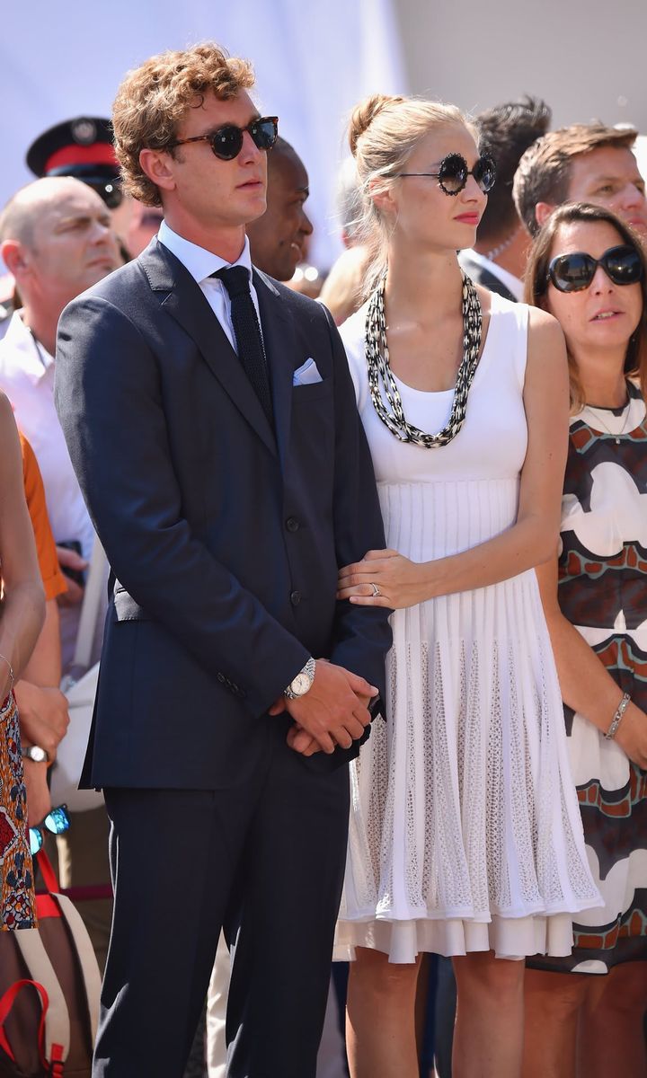 Beatrice affectionately held on to her husband-to-be during celebrations for the 10th anniversary of Prince Albert's accession to the throne in 2015.