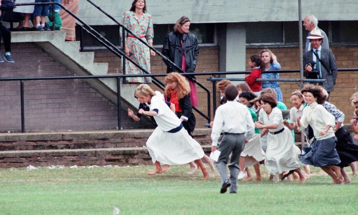 The Princess of Wales (pictured in 1989) participated in her sons’ sports days on numerous occasions