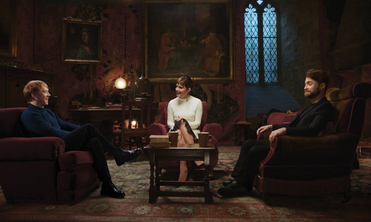 Daniel Radcliffe, Emma Watson and Rupert Grint came together for the reunion