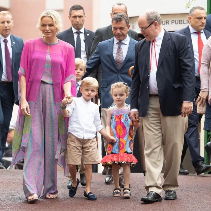 Princess Charlene marks twins Jacques and Gabriella's return to school with personal photo