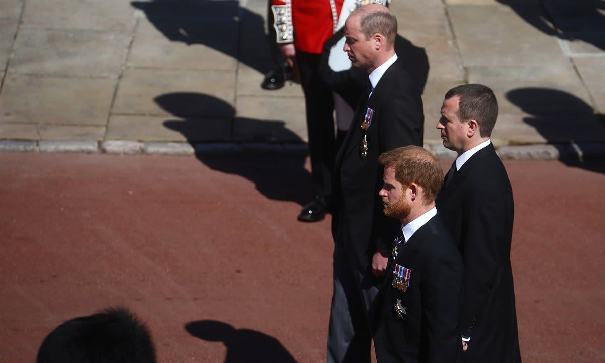 Prince William, Duke of Cambridge, Peter Phillips and Prince Harry, Duke of Sussex