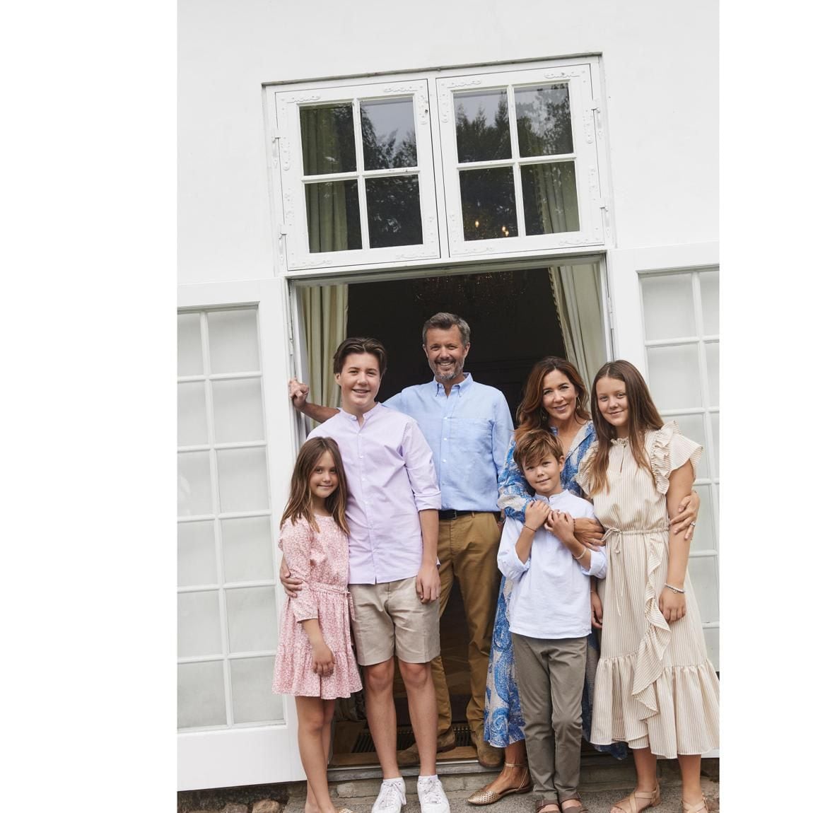 Say cheese! Mary and her brood gathered for a group shot. Royal fans were quick to react to the post commenting, "Prince Christian getting taller and taller." Another wrote: "The children are sooo grown up!!"