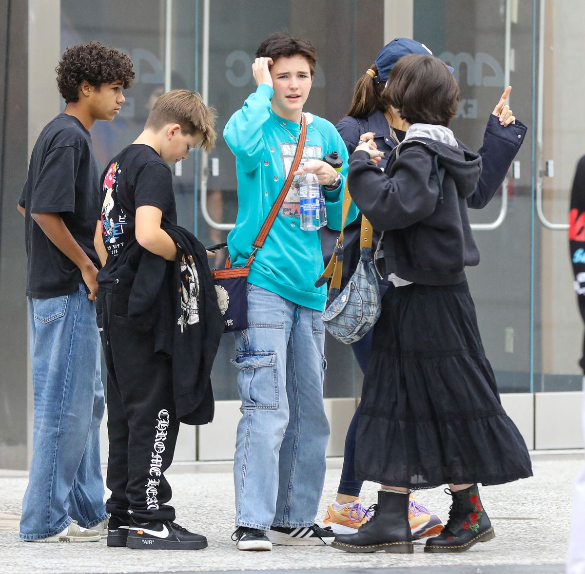 Samuel and Fin with Garner and their friends