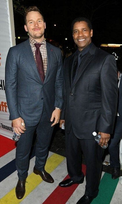 The magnificent duo! Chris Pratt and Denzel Washington premiered their new movie <i>The Magnificent Seven</i> in Toronto.
Photo: George Pimentel/WireImage