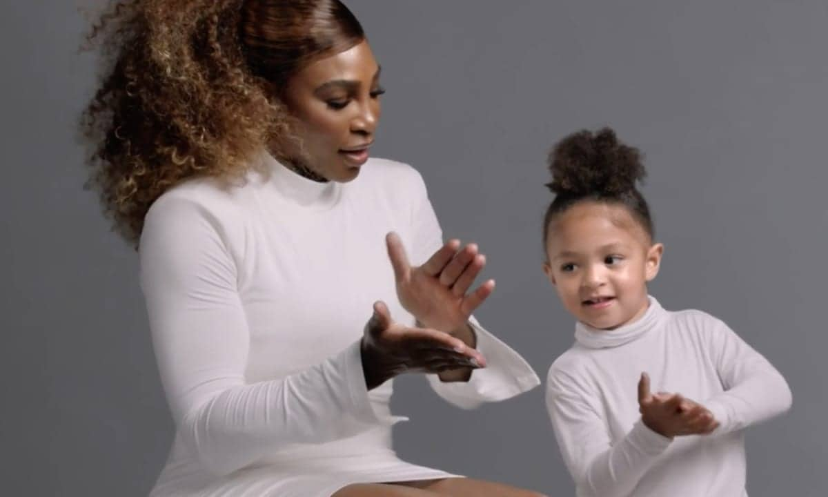 Serena Williams and Alexis Olympia Ohanian Jr. modeling for the newest Stuart Weitzman fashion campaign.