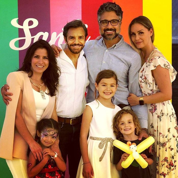 Eugenio Derbez with Eva Longoria, Jaime Camil and Santi Baston