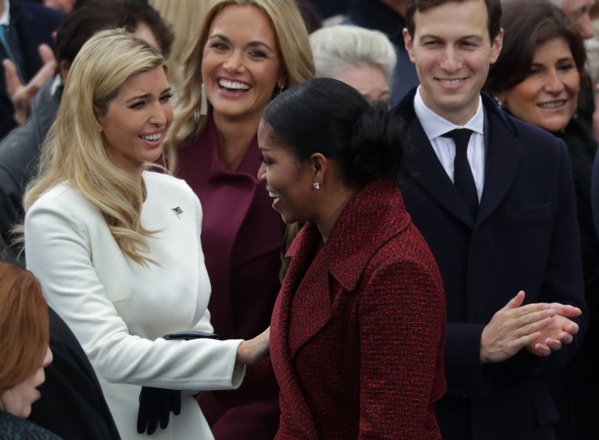 The former first lady pictured at Donald Trump's inauguration in 2017