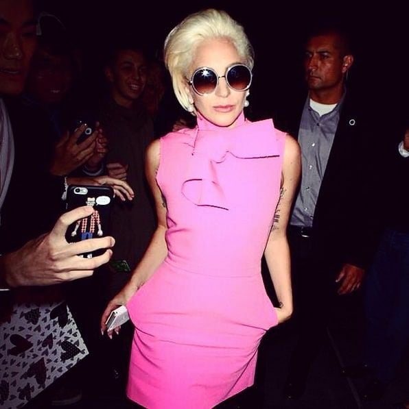 Lady Gaga definitely did "rock it" in this gorgeous pink mini dress! <br>
Photo: Instagram/@ladygaga