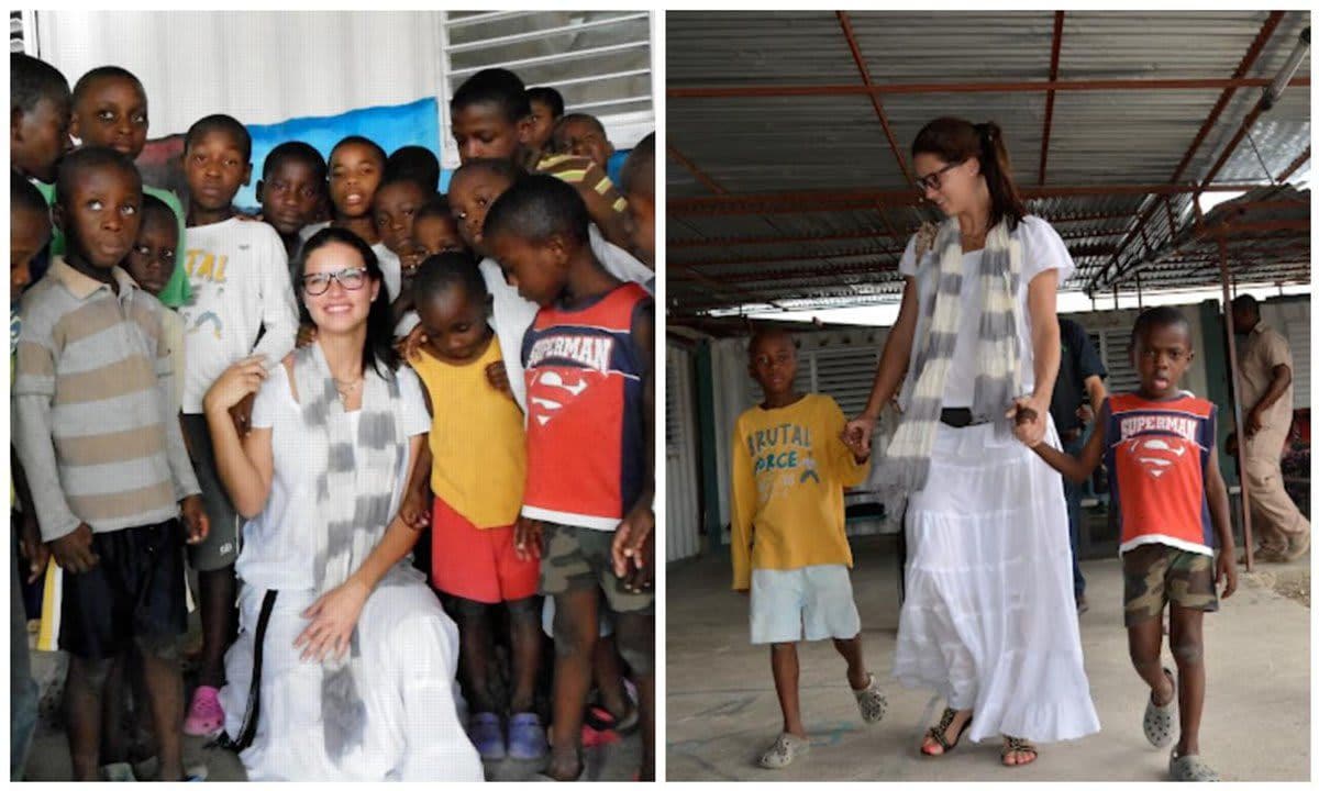 Adriana Lima in Haiti 2013