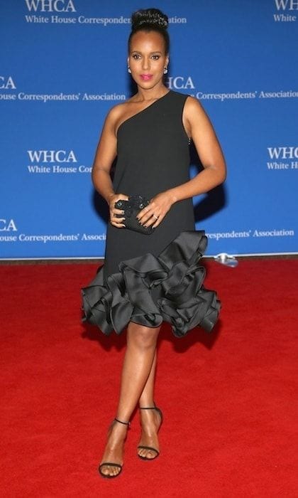 Kerry Washington, wearing a Victoria Beckham LBD.
<br>
Photo: Getty Images