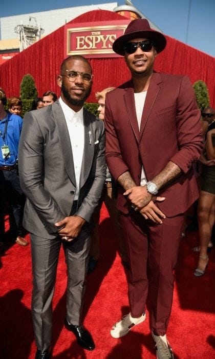 <b>Chris Paul and Carmelo Anthony</b>
<br>
Photo: Getty Images