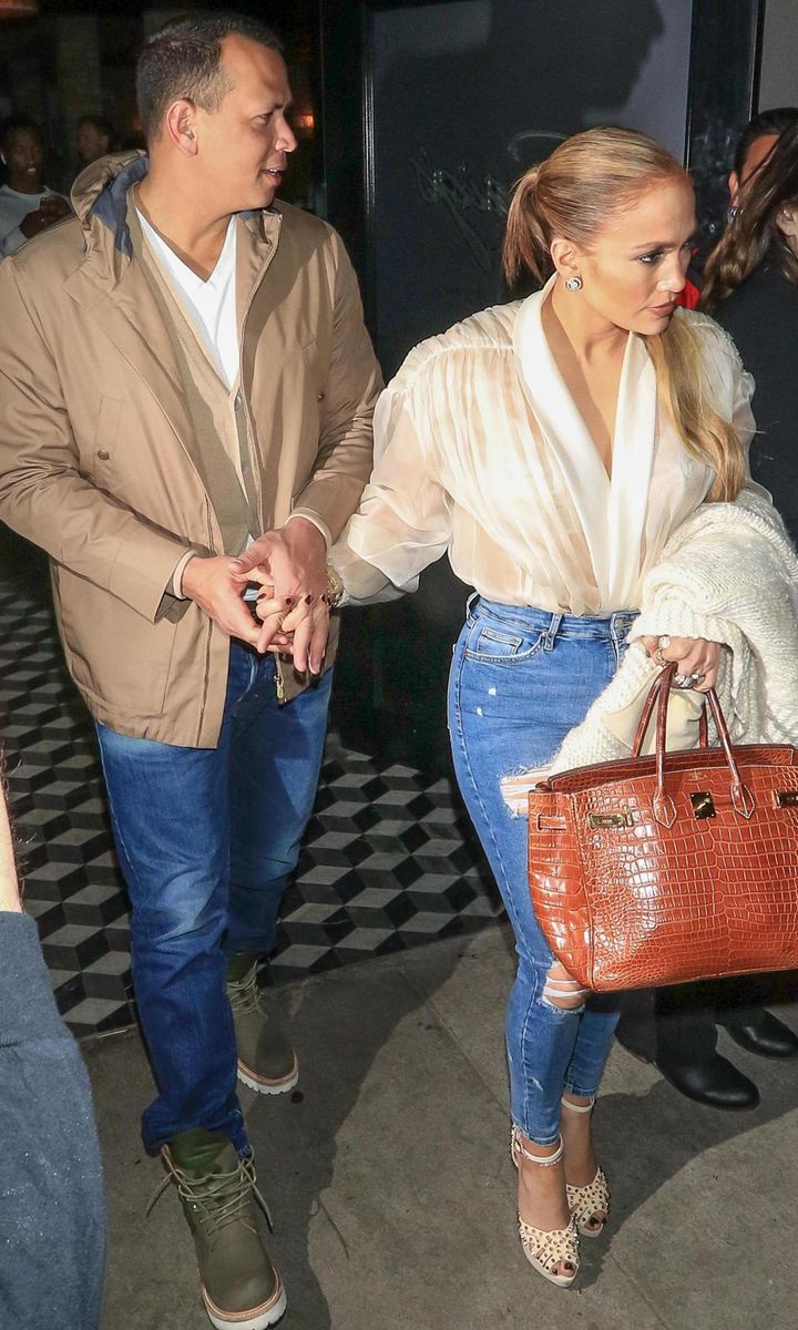 Jennifer Lopez and Alex Rodriguez matching outfits