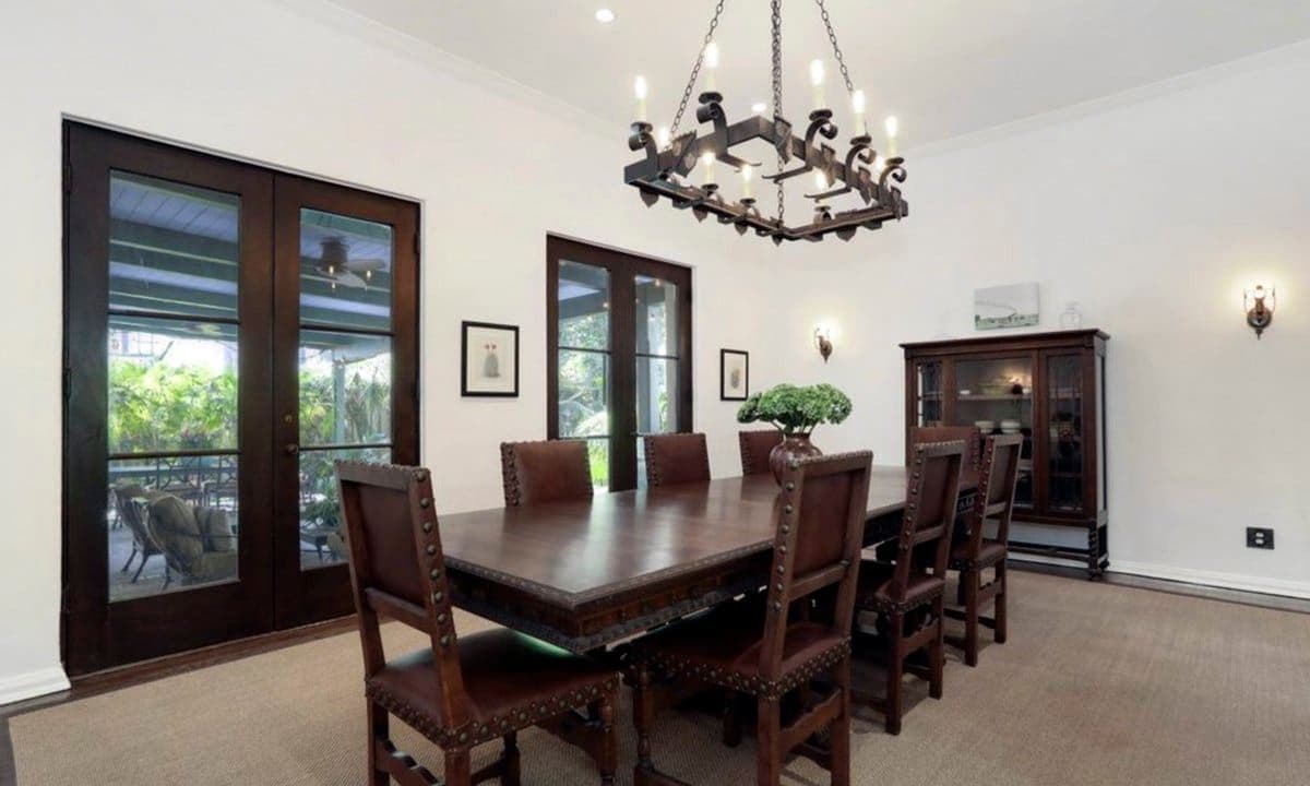 Dining room at Kristen Stewart's new home