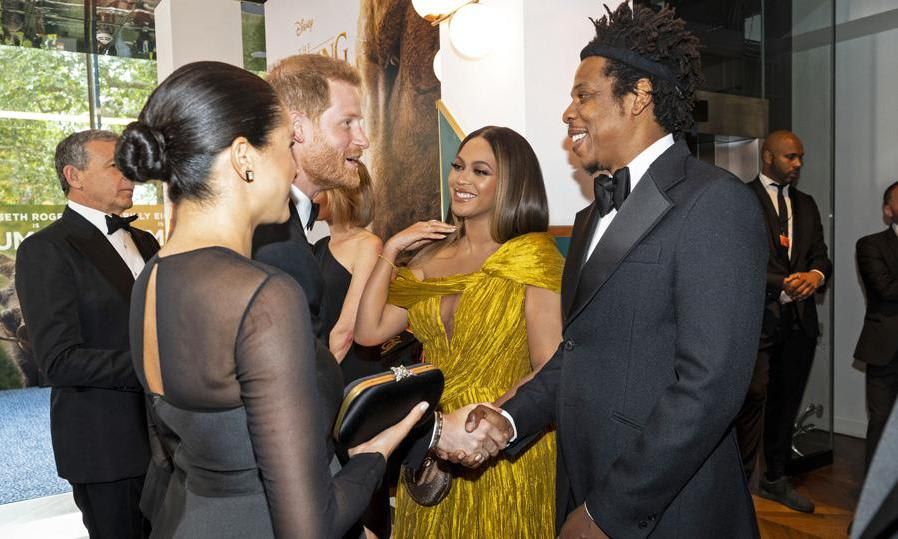 Meghan Markle meets Beyonce at Lion King premiere in London