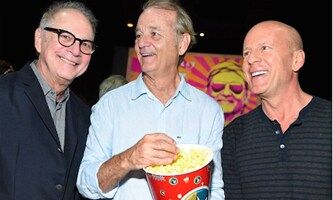 August 28: Director Barry Levinson, Bill Murray and Bruce Willis attended the special screening of 'Rock the Kasbah' in the Hamptons.
<br>
Photo: Kasbah Movie