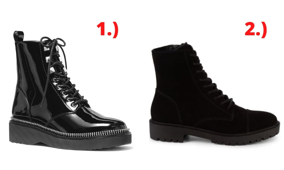 Combat boot options