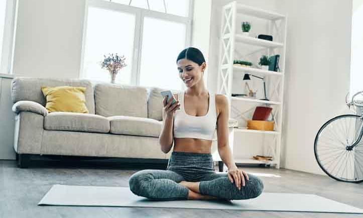 Woman looking at her cell phone