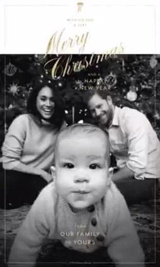 Meghan Markle’s son was pictured crawling in the Sussexes’ 2019 holiday card