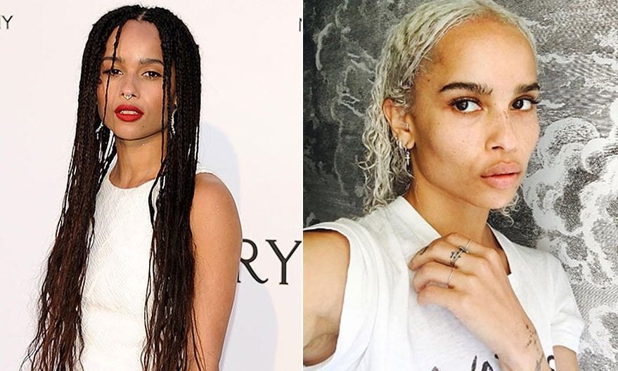 <a href="https://us.hellomagazine.com/tags/1/zoe-kravitz/"><strong>Zoe Kravitz</strong></a> swapped her long, dark braids for a shorter blonde style in autumn 2016.
Photos: PA, Instagram/@zoeisabellakravitz