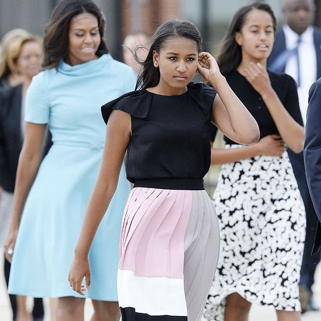 September 2015: Print skirts were the look of choice during the welcoming ceremony for Pope Francis.
<br>
Photo: Getty Images