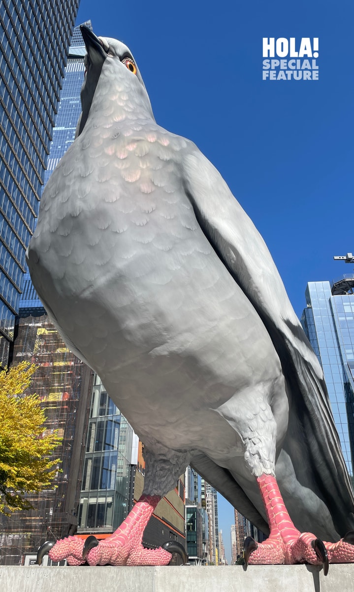 Colombian artist Iván Argote is behind the giant pigeon on NYC’s High Line