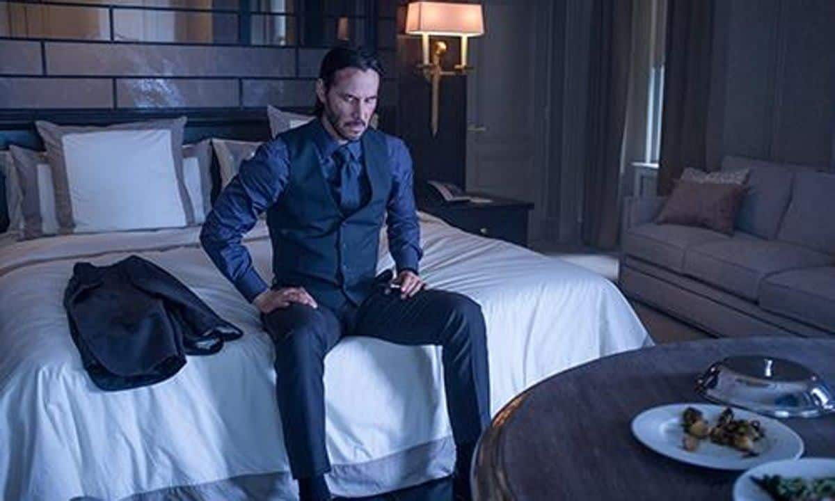 Keanu Reeves in John Wick film still