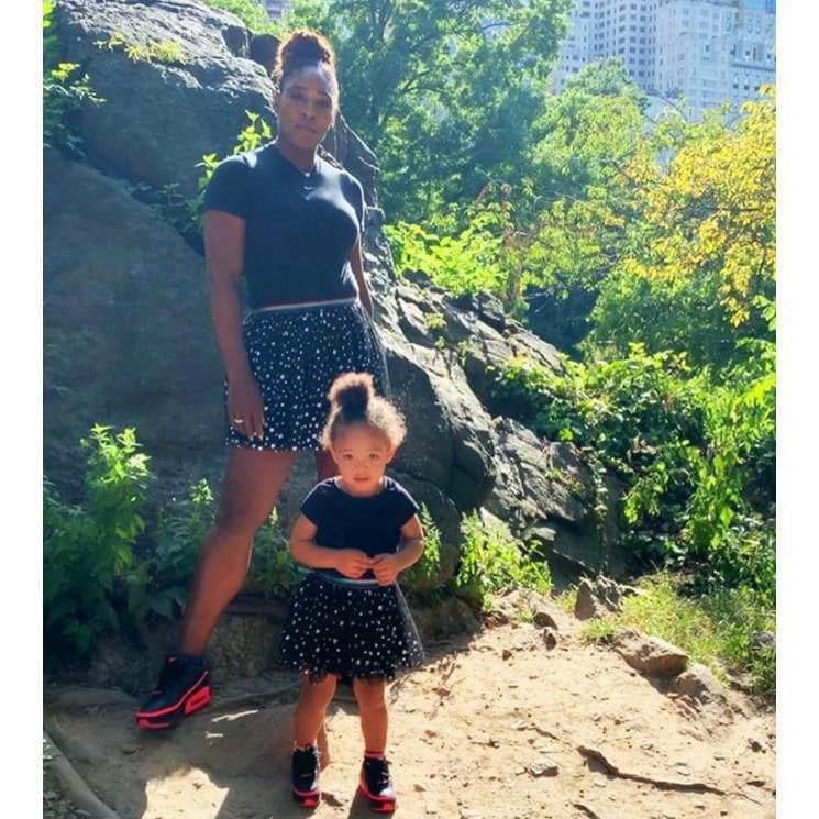 Serena Williams twins with daughter in skirt