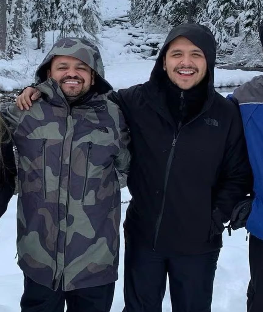 Christian Nodal and his father Jaime González