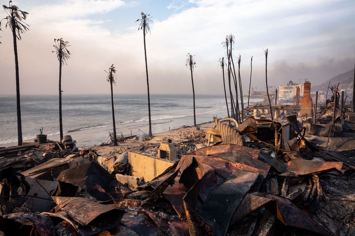 Dozens of beachfront homes in Malibu, CA were destroyed overnight in the Palisades Fire 