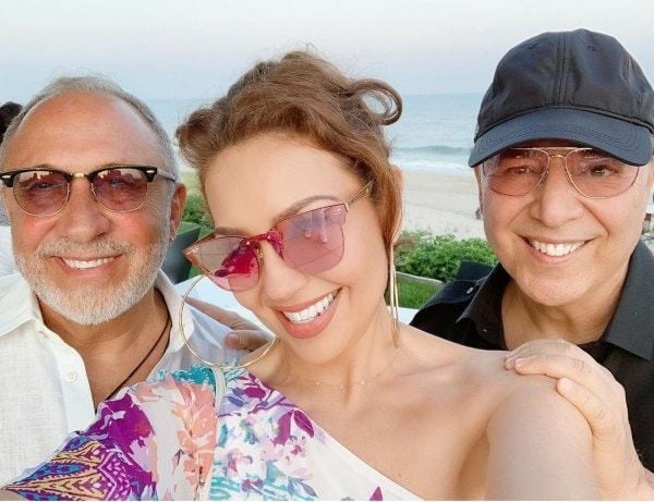 Emilio Stefan, Thalia and Tommy Motola beach party