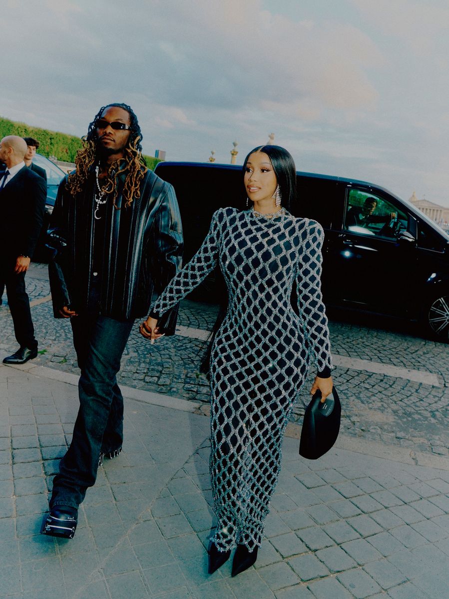 Offset and Cardi B at Hotel de la Marine on July 5, 2023 in Paris, France. 